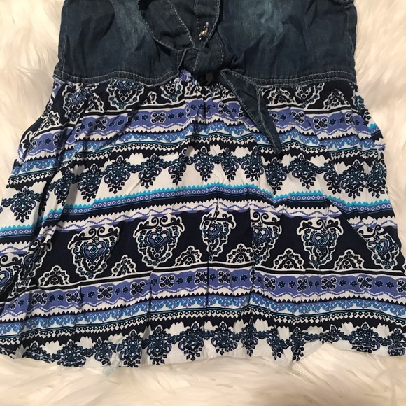Limited Too Girls Sleeveless Dress, Short Sleeve Dress And Denim Vest Set 3 Piece Sizes 4 12